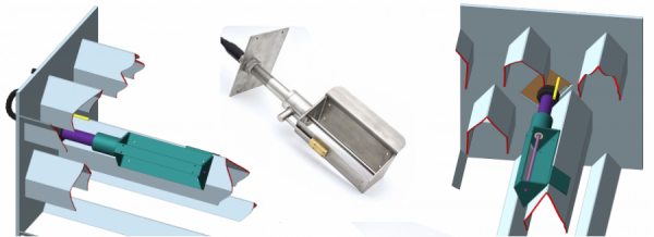 FIZEPR‑SW100.10.8 moisture meter sensor in a shaft grain dryer